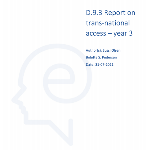 Report trans national access year 3 ELEXIS