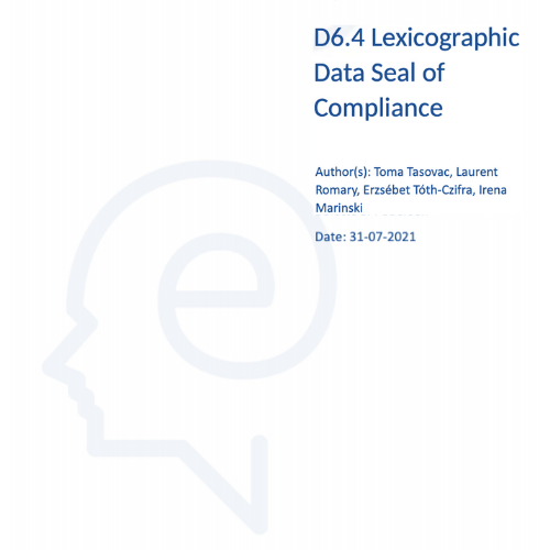 Lexicographic Data Seal of Compliance (LexSeal) ELEXIS